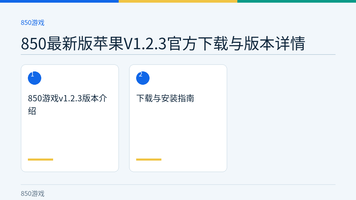 850最新版苹果V1.2.3官方下载与版本详情文章内容示意图